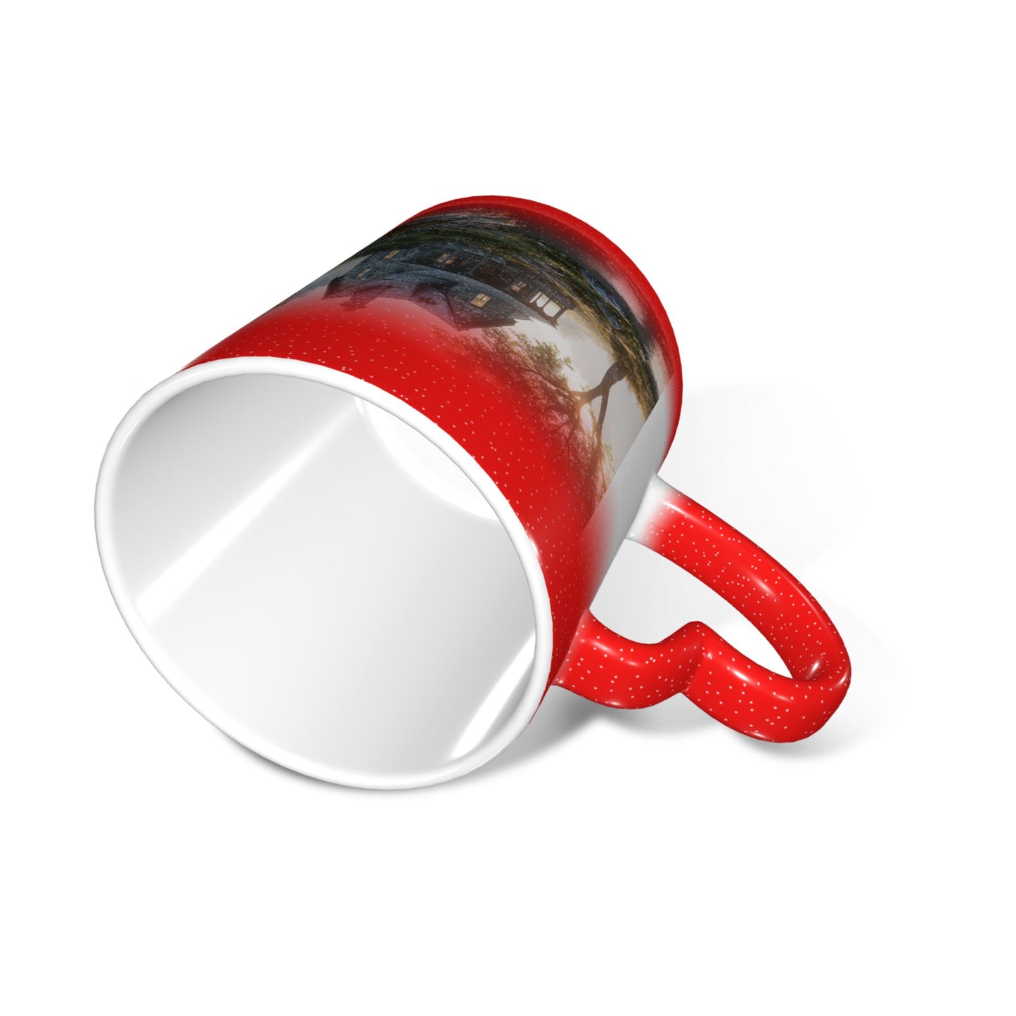 Heart Handle Color Changing Ceramic Mug – Heat Sensitive Artistic Cup for Hot & Cold Drinks